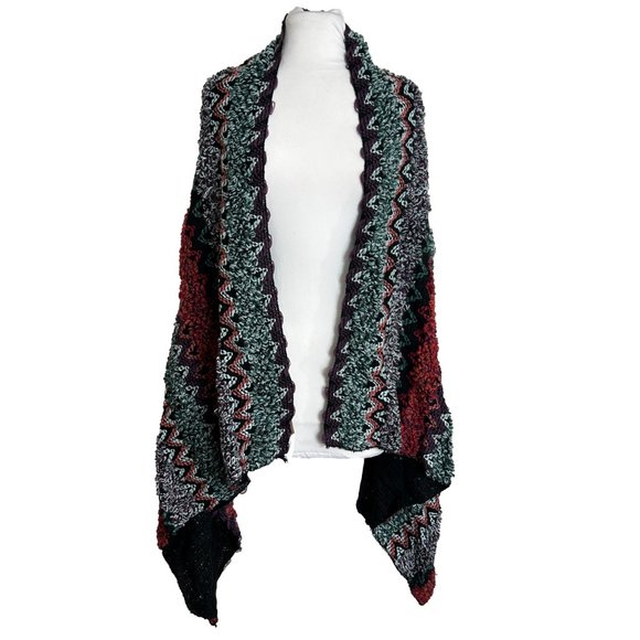 TPO Time Place Occasion Sweater Vest One Size Multicolor Acrylic Knit Chevron - Picture 6 of 6